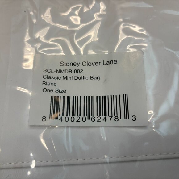 NWT Stoney Clover Lane Classic Mini Duffle Bag In Blanc (White) - Picture 6 of 7